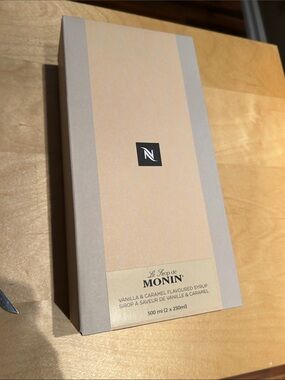 Nespresso Monin Vanilla & Caramel Syrup in Gift Box